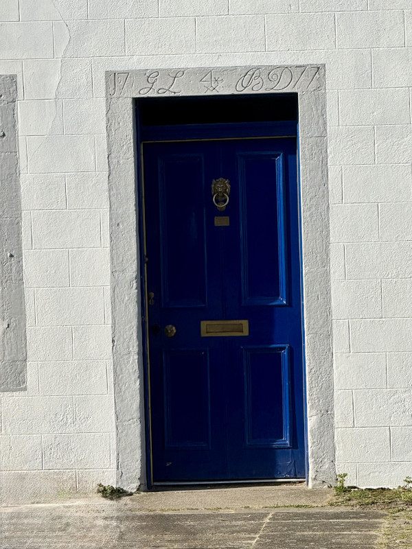 Falkland - 1940s Inverness - Outlander - Blood over door